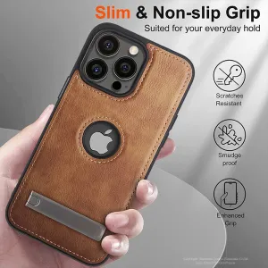 10647 2t-014 Funda de cuero con soporte para teléfono móvil