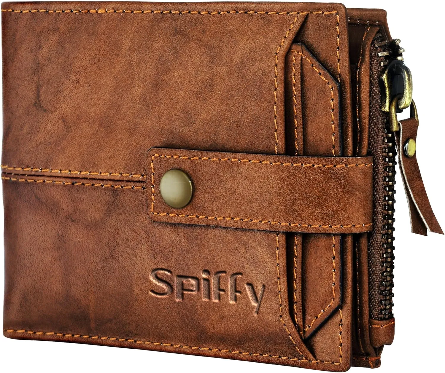 Benchmark Design Brown Genuine Leather Wallet For Men With Detachable Card Holder Mens Wallet, RFID Wallet For Men And Women, Billetera De Hombre