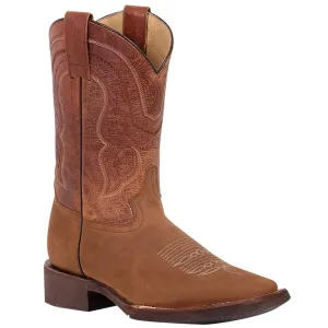 Botas Vaqueras de Cuero Crazy Horma Rodeo Texas Color Tan GEN-43011