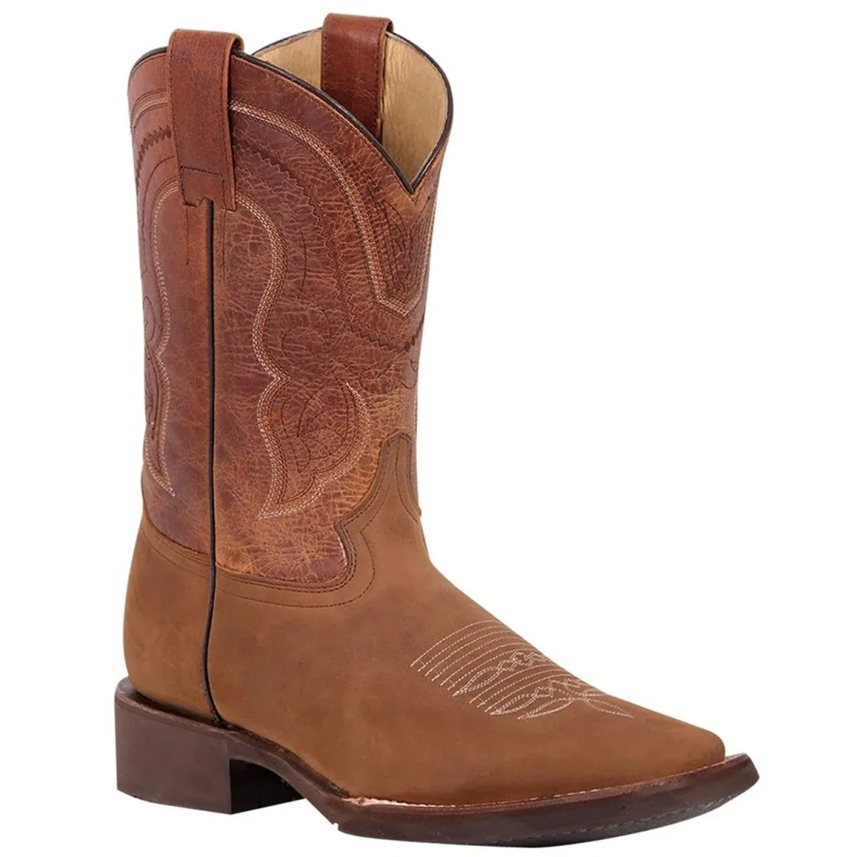 Botas Vaqueras de Cuero Crazy Horma Rodeo Texas Color Tan GEN-43011
