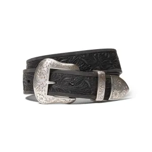 Cinturón Ariat Floral en Relieve Negro Cinturón Ariat Floral en Relieve Negro