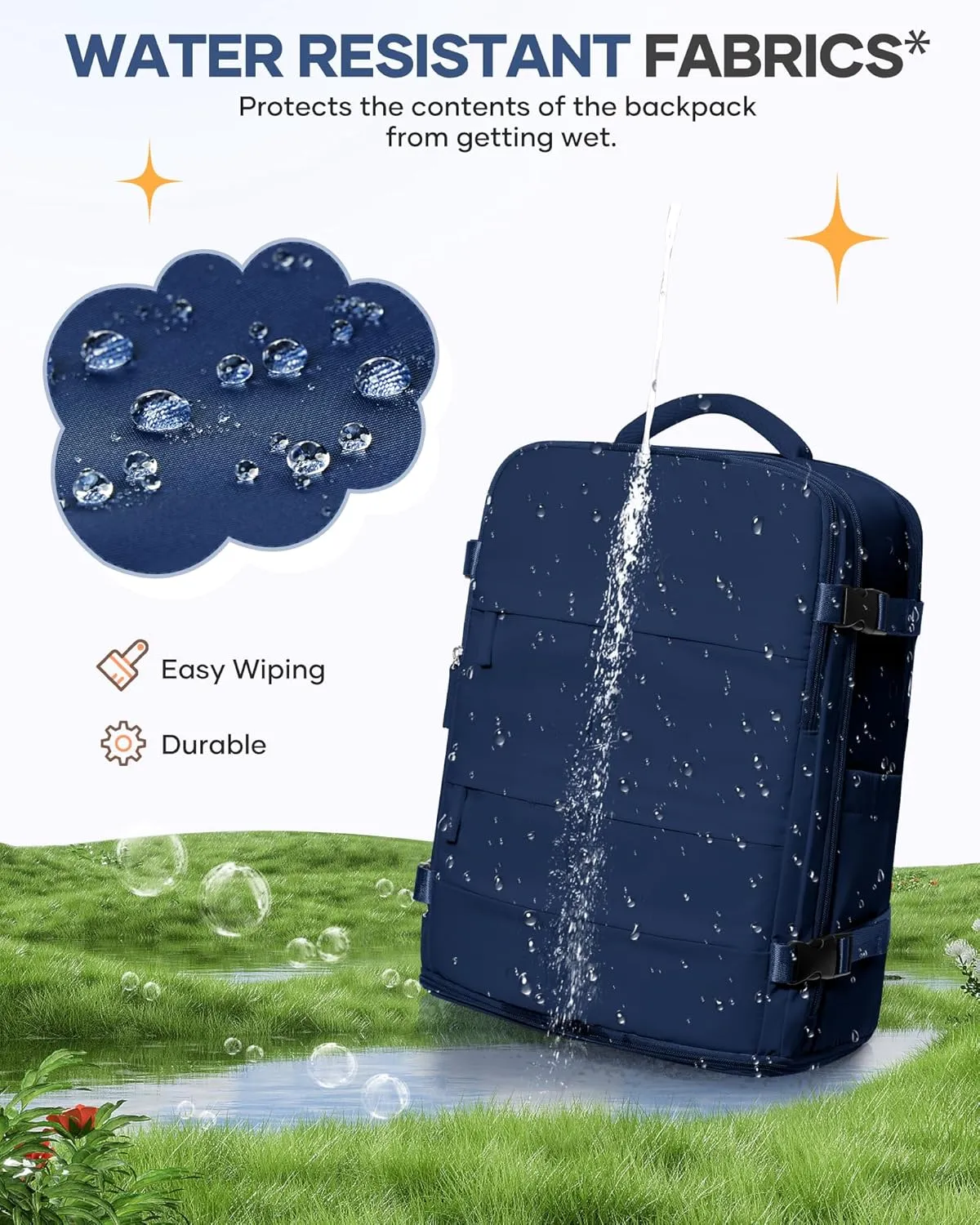 coofay Travel Backpack Carry On Backpack Personal Item Travel Bag Mochila De Viaje Carry On Backpack For Airplanes Traveling Backpack For Women Gym Backpacks College Backpacks Sapphire Blue