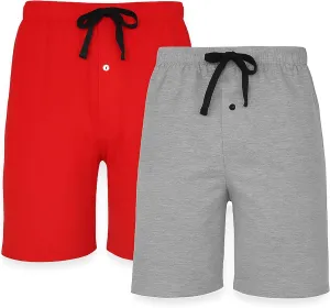 Hanes Men??s 2-Pack Sleep Shorts ?C Cotton Loungewear with 7.5" Inseam, Breathable Fit, Pantalones para Dormir