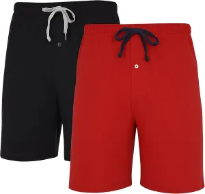 Hanes Men??s 2-Pack Sleep Shorts ?C Cotton Loungewear with 7.5" Inseam, Breathable Fit, Pantalones para Dormir