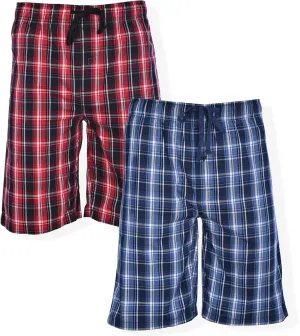 Hanes Men??s 2-Pack Woven Pajama Shorts ?C Lightweight Breathable Lounge Fit for Summer, Pantalones Cortos para Hombre 2-Pack