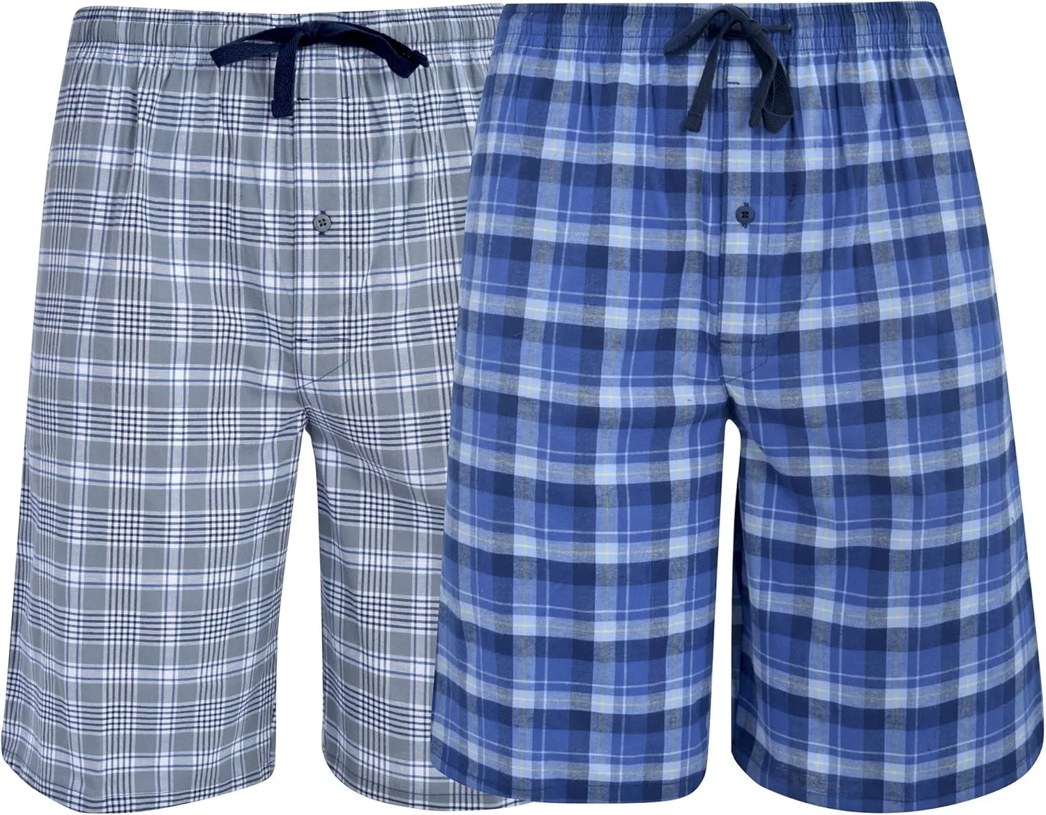 Hanes Men??s 2-Pack Woven Pajama Shorts ?C Lightweight Breathable Lounge Fit for Summer, Pantalones Cortos para Hombre 2-Pack