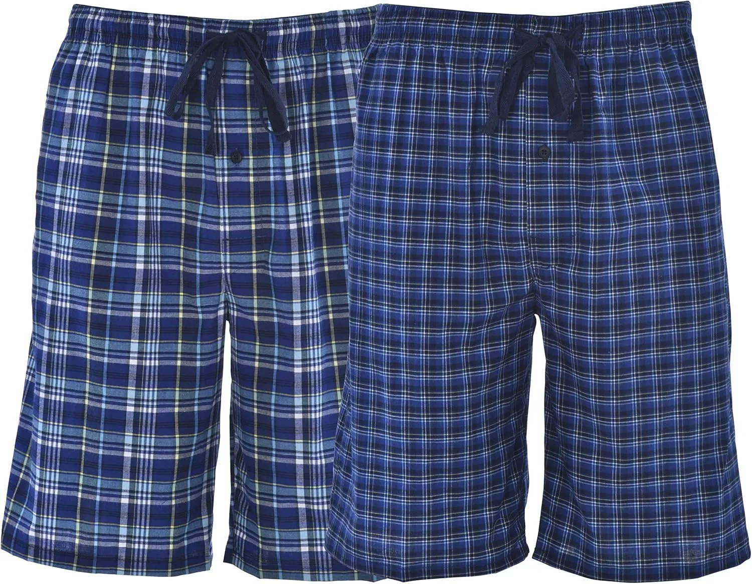 Hanes Men??s 2-Pack Woven Pajama Shorts ?C Lightweight Breathable Lounge Fit for Summer, Pantalones Cortos para Hombre 2-Pack