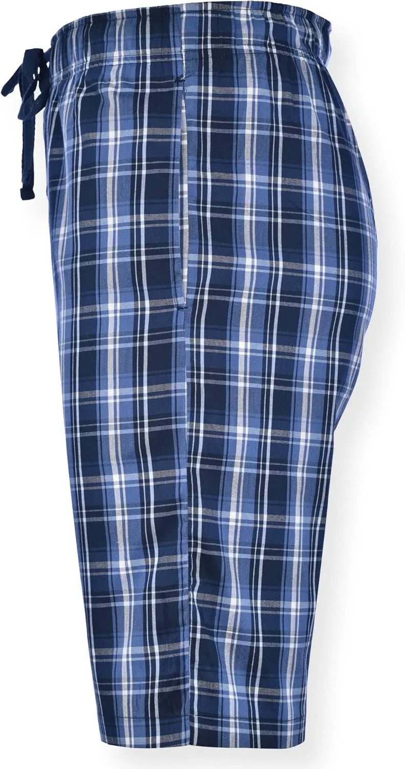 Hanes Men??s 2-Pack Woven Pajama Shorts ?C Lightweight Breathable Lounge Fit for Summer, Pantalones Cortos para Hombre 2-Pack
