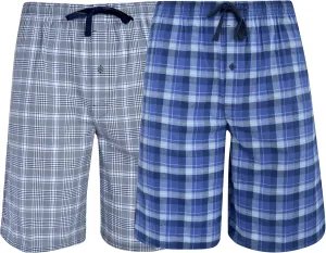 Hanes Men??s 2-Pack Woven Pajama Shorts ?C Lightweight Breathable Lounge Fit for Summer, Pantalones Cortos para Hombre 2-Pack